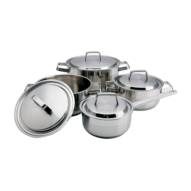 OEM Customized Pots And Pans Cooking Utensil Stainless Steel Pan Set Cookware Set