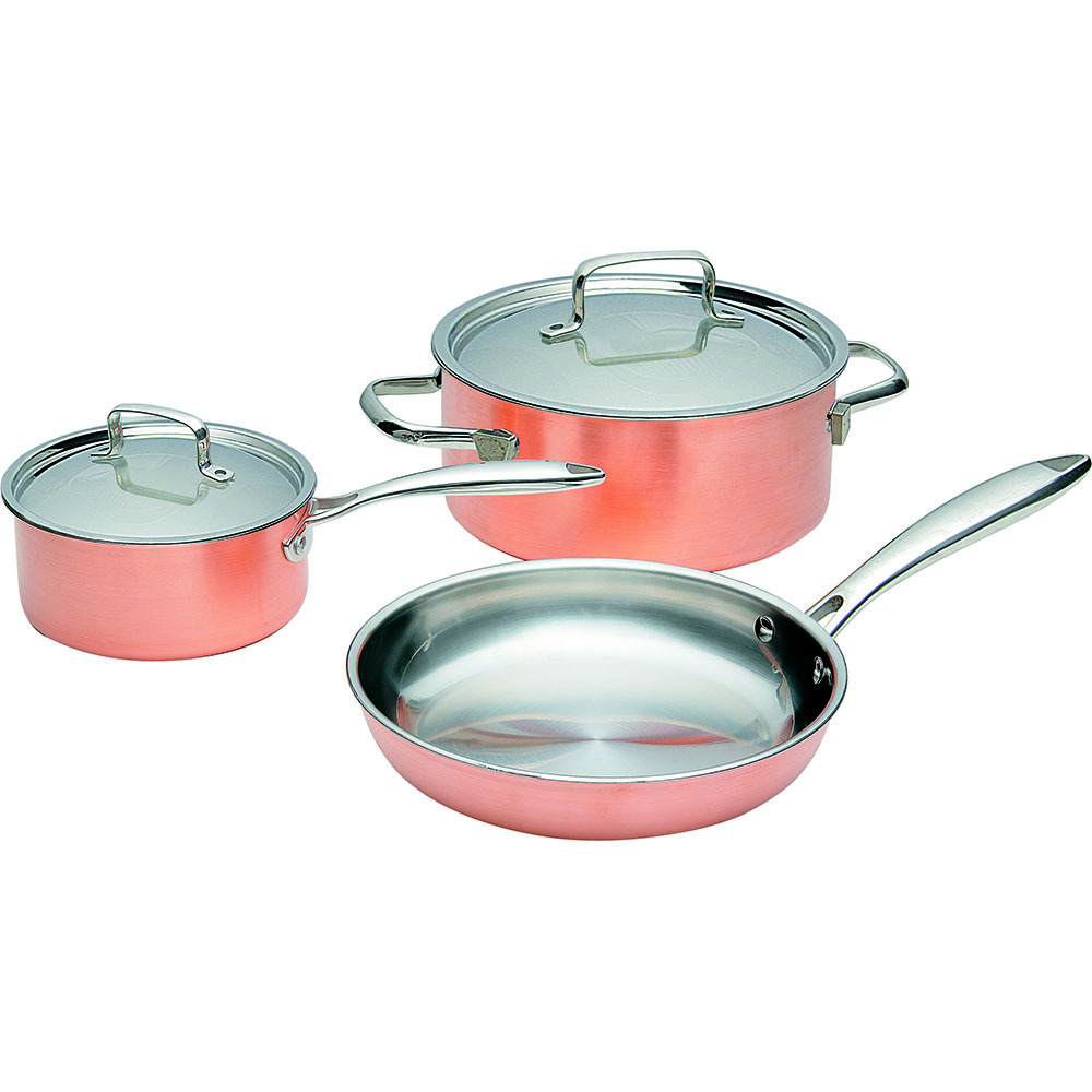 Manufacturer pots saucepan oval casserole stainless steel masterclass premium cookware set wok frying pan pots