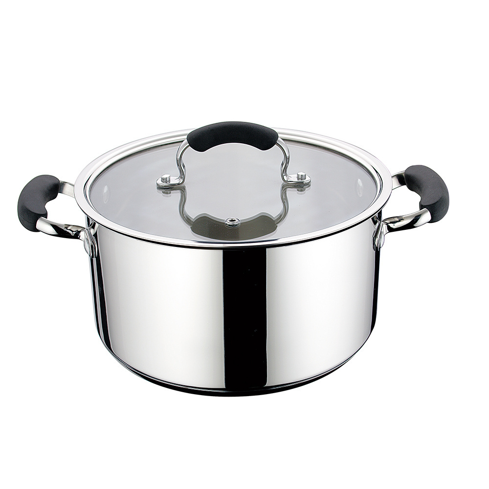 China supplier wholesale high quality Kitchen cooking pot stainless steel cookware set frying pan milk pot soup pot