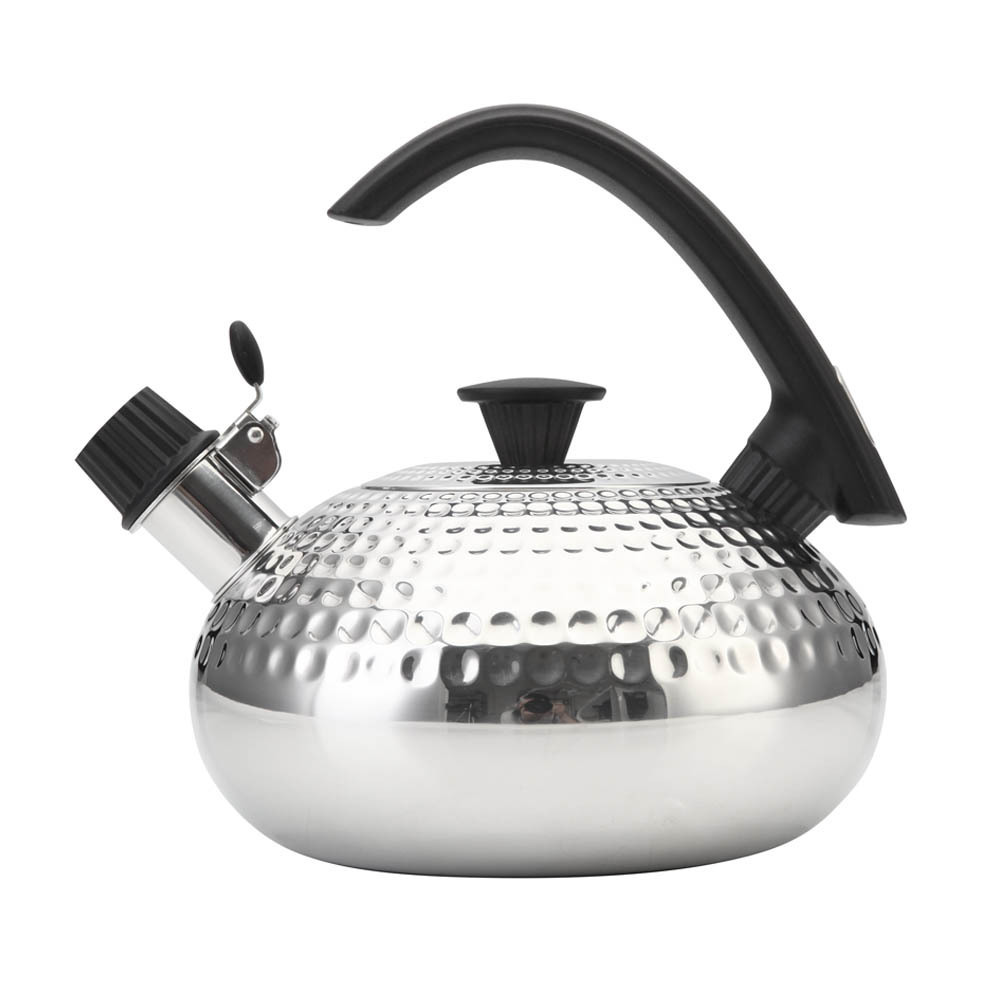 Factory wholesale high quality new design teapot Star Camping painted anti-hot design stainless steel whistle kettle