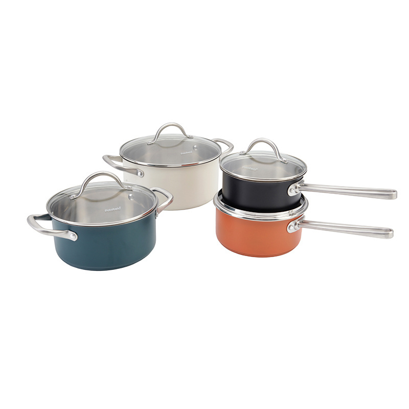 China Manufacturer Colorful Stainless Steel Pots And Pans Cookware Cooking Pot set