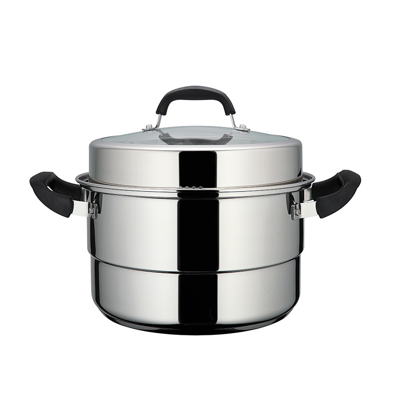 Manufacturer Wholesale Stainless Steel Big Food Kitchen Cooking Tool Multilayer Steamer Cooking Pot Steam Soup Pot