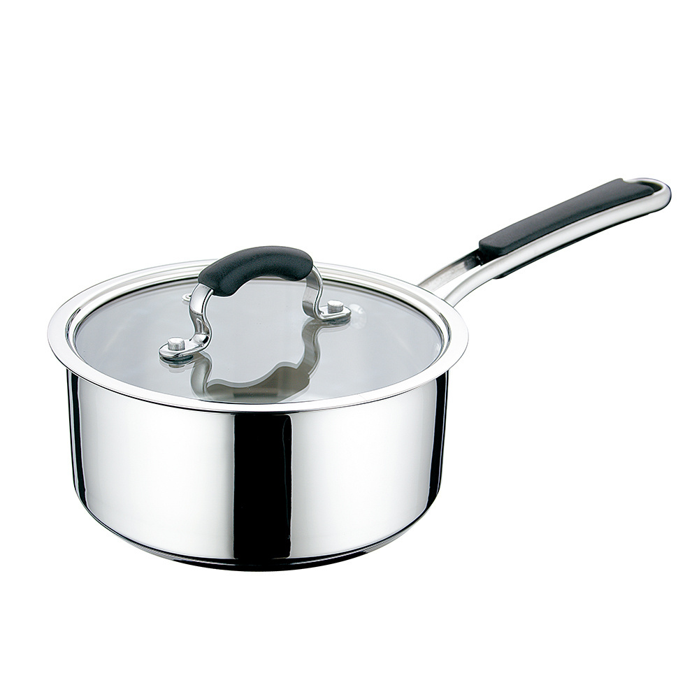 China supplier wholesale high quality Kitchen cooking pot stainless steel cookware set frying pan milk pot soup pot