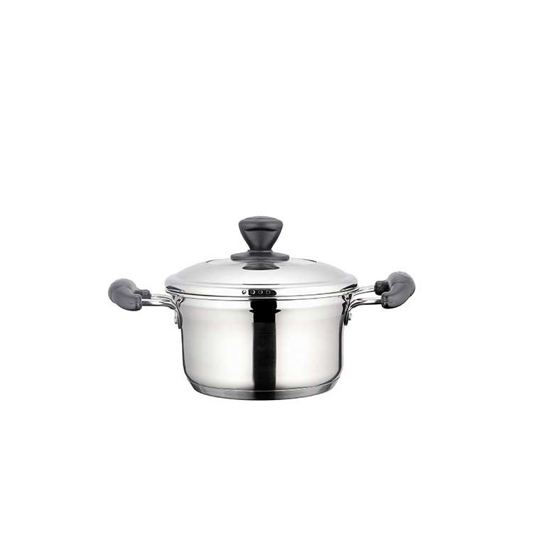 Factory wholesale non-stick kitchenware Cookware sets stainless steel Cooking pot Kitchen stockpot with lid