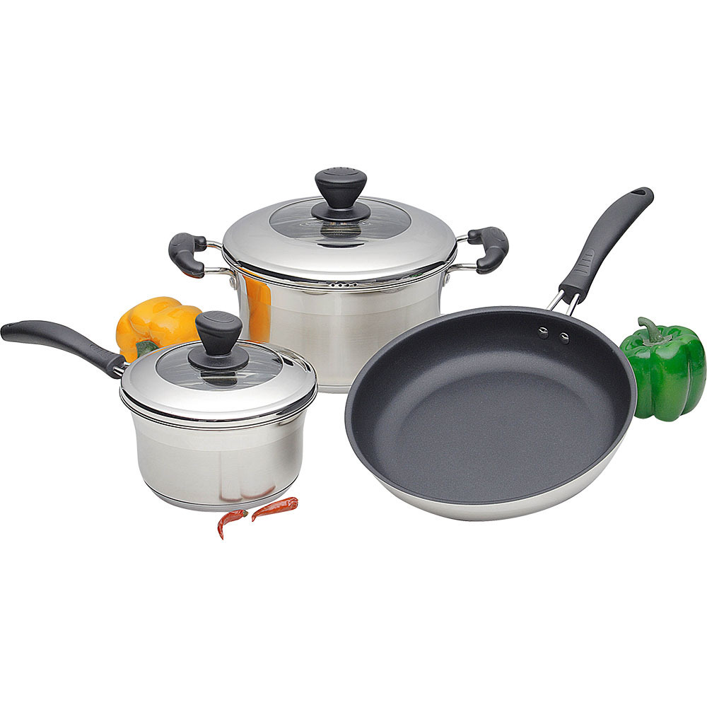 Factory wholesale non-stick kitchenware Cookware sets stainless steel Cooking pot Kitchen stockpot with lid