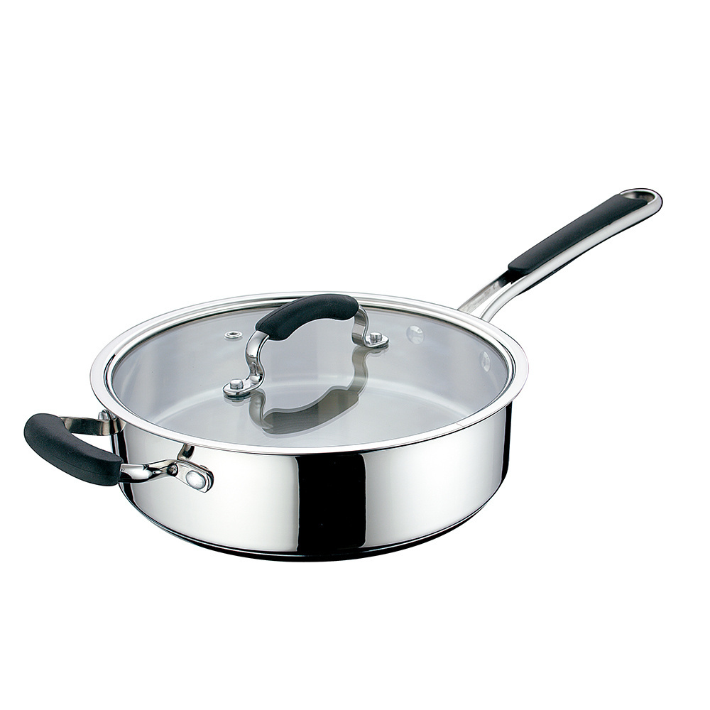 China supplier wholesale high quality Kitchen cooking pot stainless steel cookware set frying pan milk pot soup pot