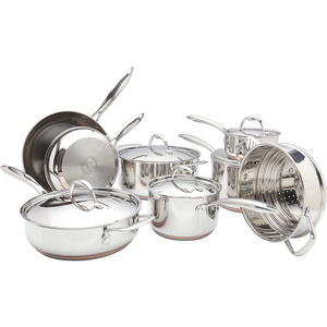 Manufactory Wholesale Nonstick Kitchenware Stainless Steel Cookware Set Wok Pan Set Soup Pots Cooking Set