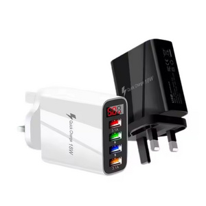 3.1A 4-Port USB Wall Charger Universal Phone Smart Charger Plug USB Power Adapter 18w LED Digital Display Charger