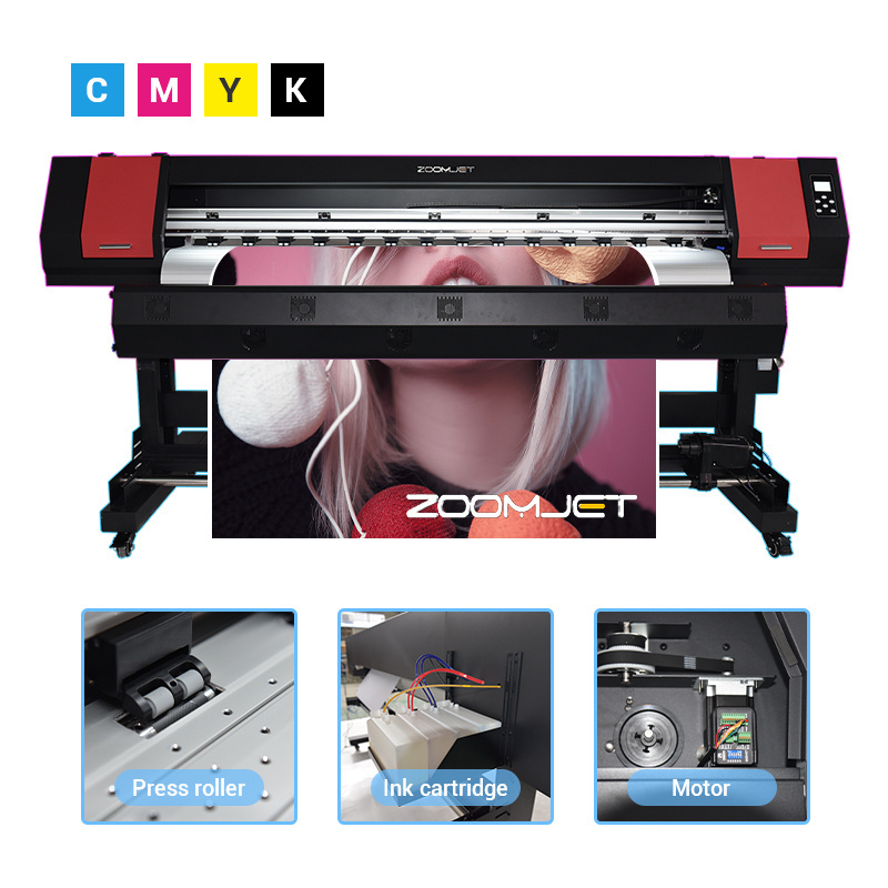 Discount price 1.8m large format printer i3200 xp600 head eco solvent printer sticker billboard vinyl digital printer