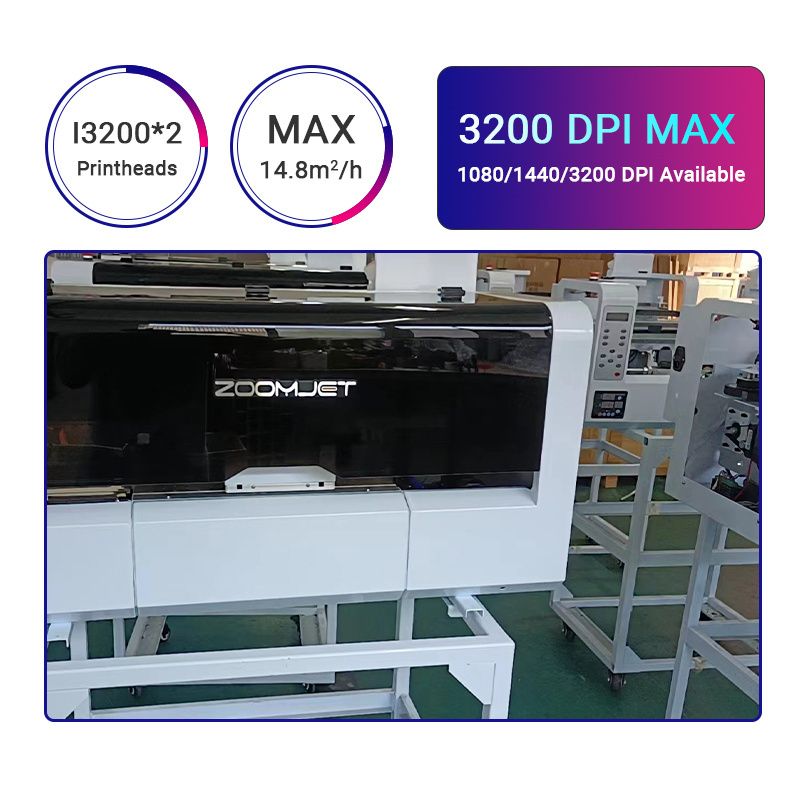 zoomjet dtf printer a3 dtf printer 30cm printing machine with dual xp600 head dtf a3 printer for t shirt printing price