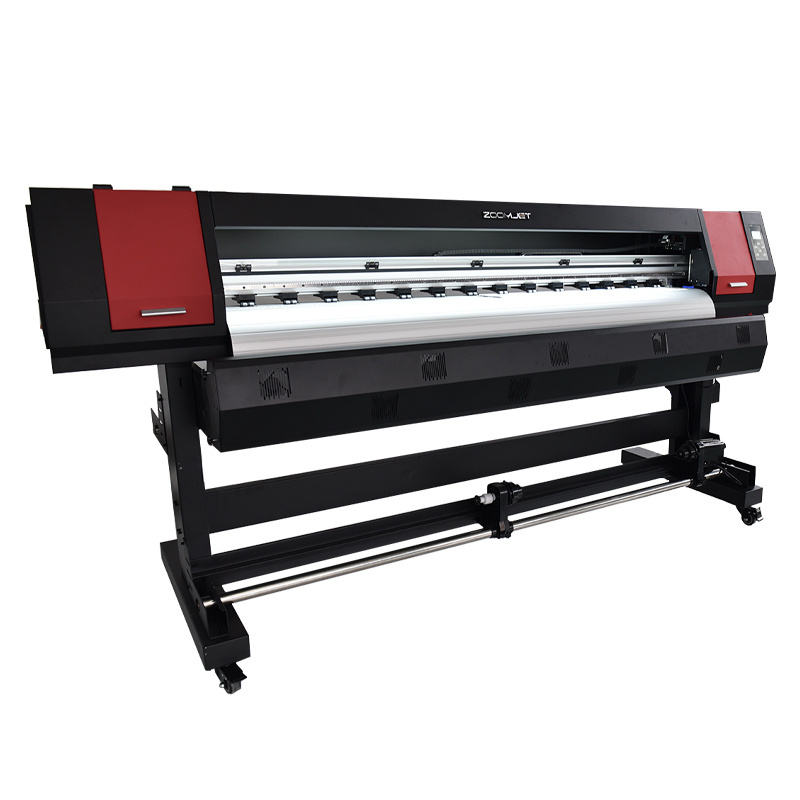 Zoomjet Xp600 head Eco Solvent Printer 1.8m Vinyl Wrap Flex Banner Printer Sticker Tarpaulin Indoor Printing Machine