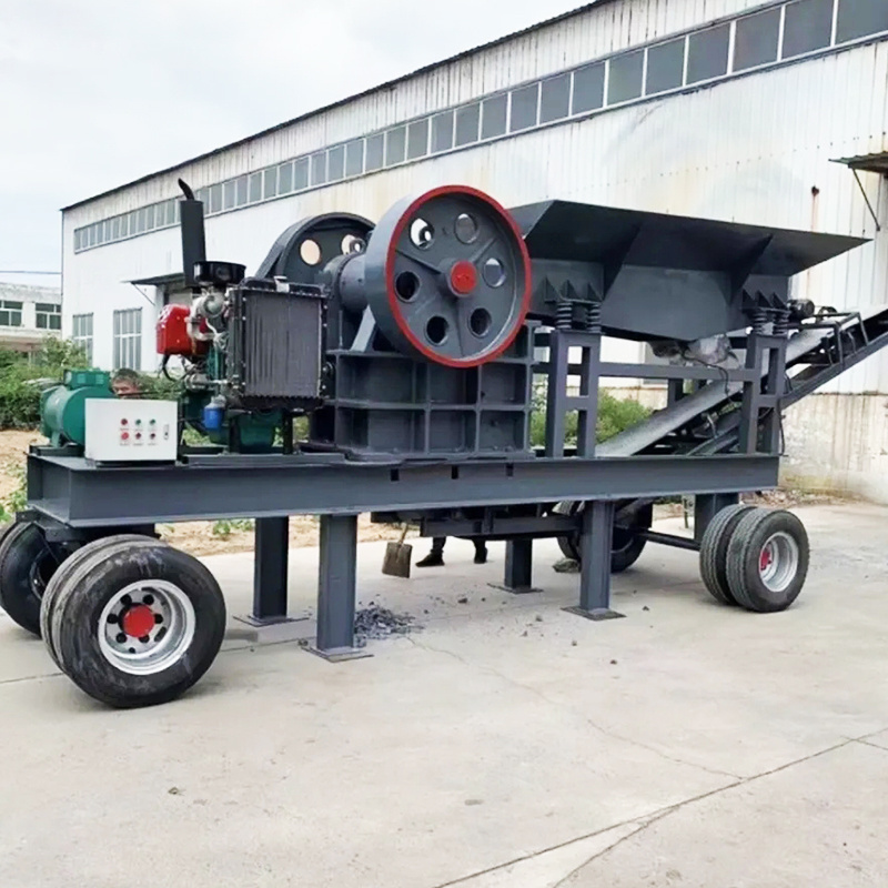 Hot Sale Small Mini Diesel Engine Mobile Rock Stone Crushing Machine Small Portable Jaw Crusher