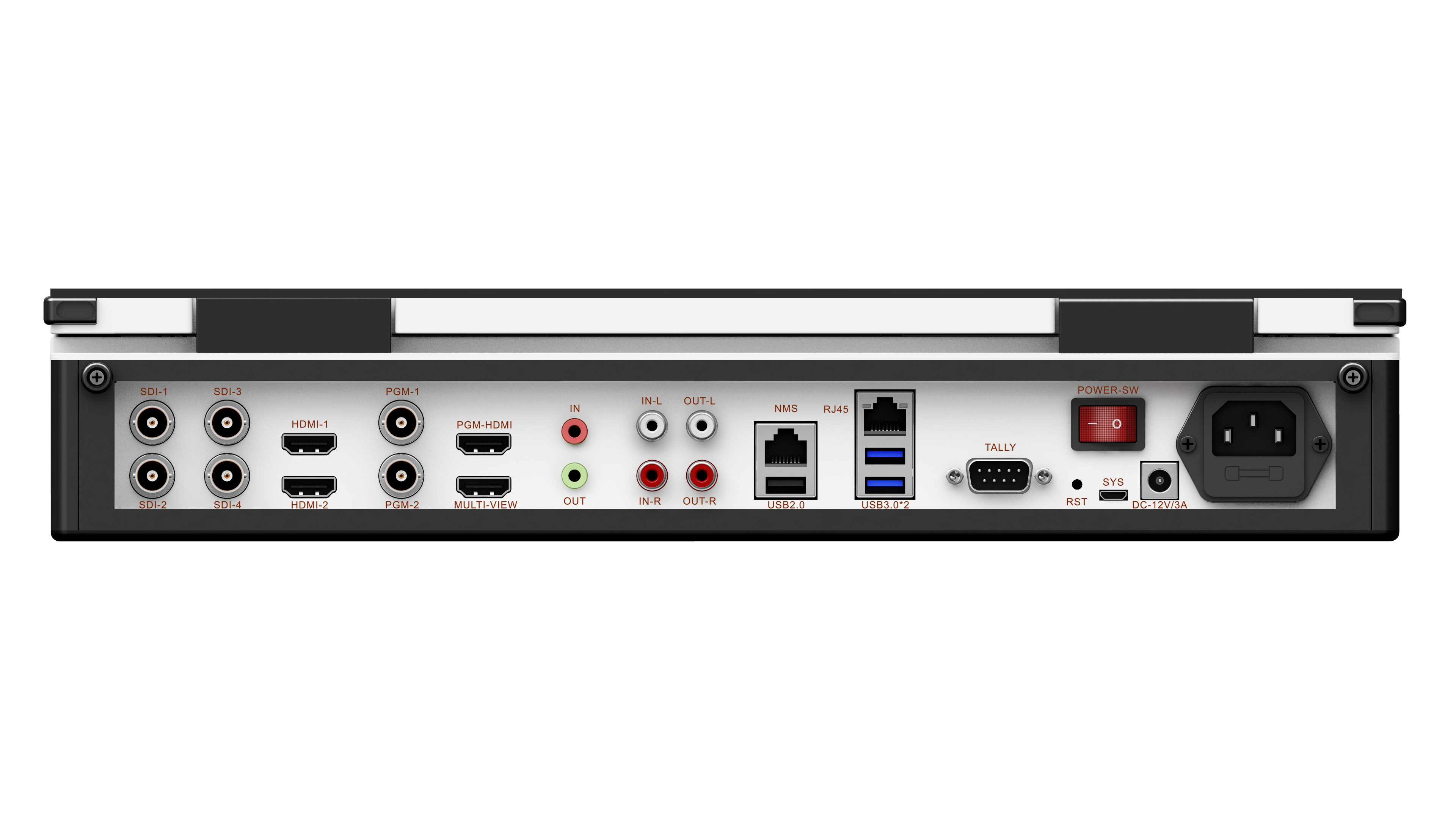 Multi camera live streaming recording equipment virtual studio 8 channel live production video switcher