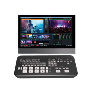 4CH H DMI Live Streaming Switcher 1080p for Broadcast Switch Live Streaming Video Control Support 2 Microphone input