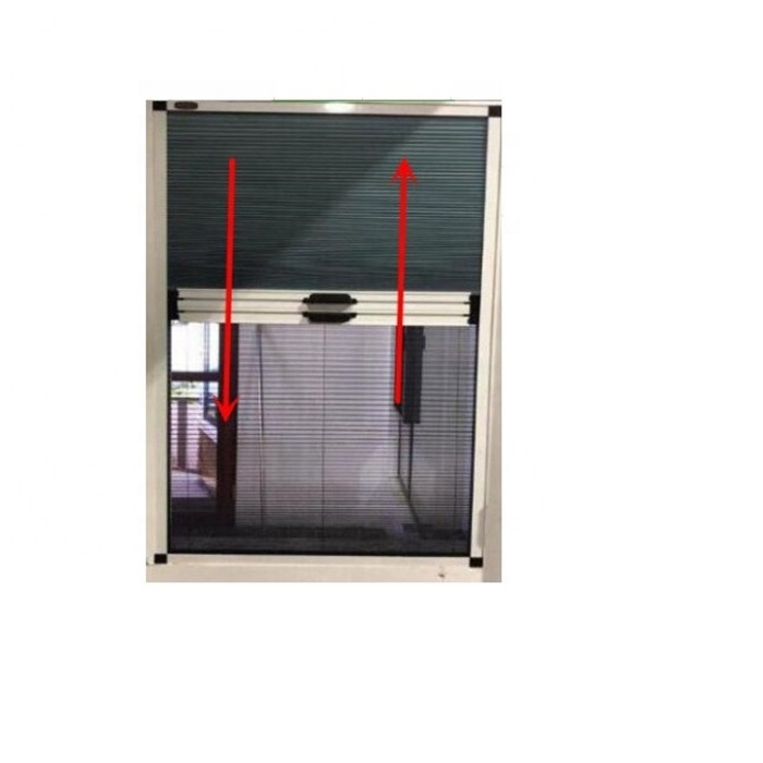 Honeycomb curtain screen folding sliding retractable screen door