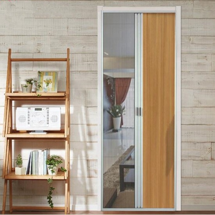 Honeycomb curtain screen folding sliding retractable screen door