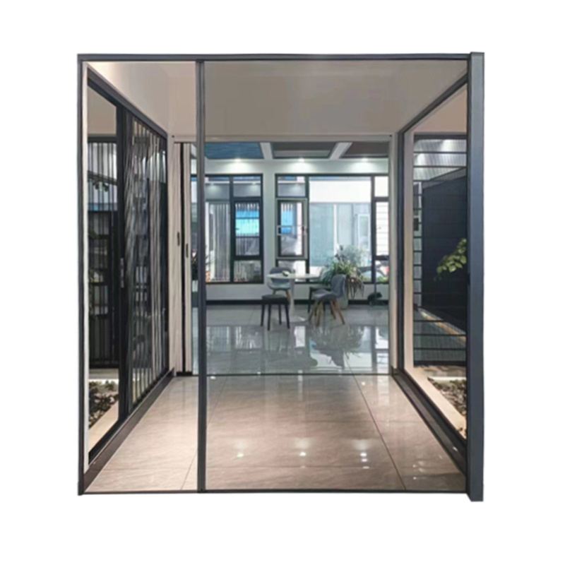 Retractable screen door Horizontal sliding roller screen door Balcony sliding insect screen door