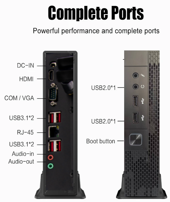 Support 12/13th Intel Core i3 i5 i7 CPU computer mini industrial pc for Education ops mini  computer