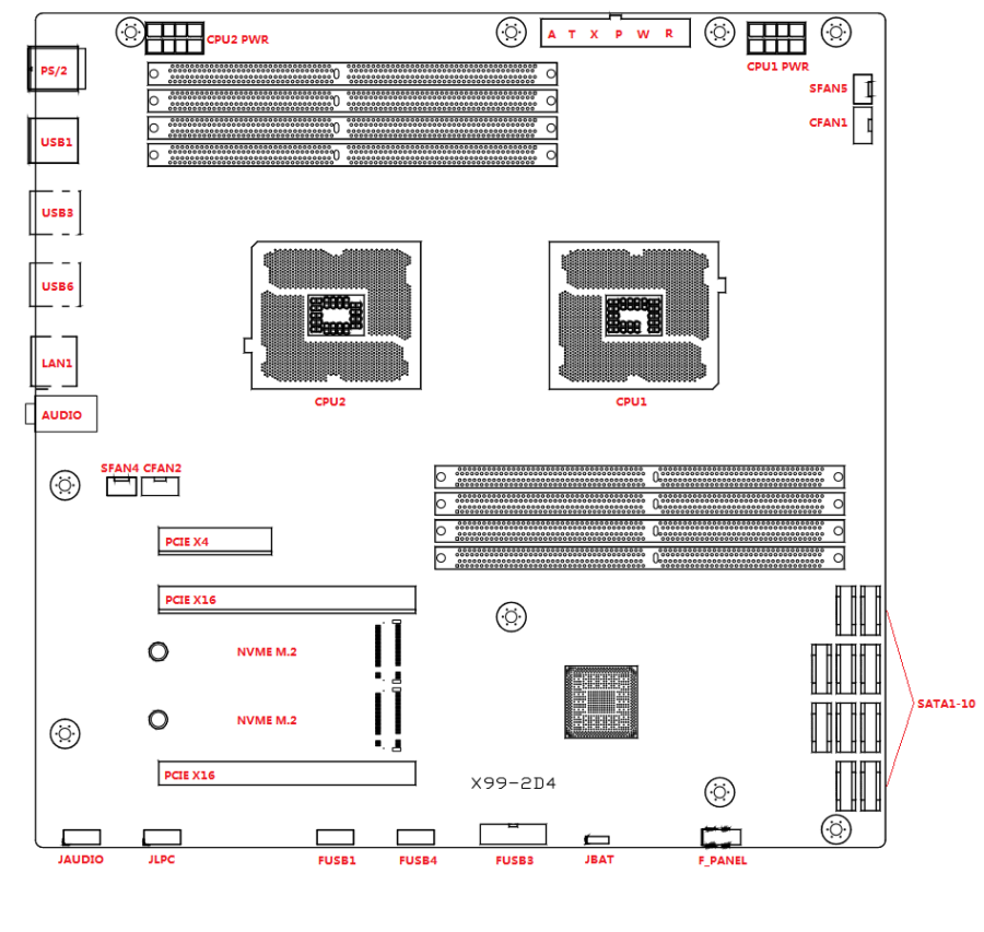 X99  Dual channel C612 Chipset Mainboard Computer Gaming Motherboard