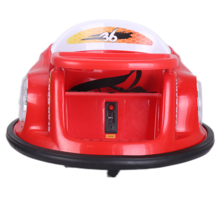 Hot Selling Astm Battery Power Kids  Ride On Bumper Car With Dinner Plate Indoor Baby Powerwheels Wild Thing 360 Spinning Ride