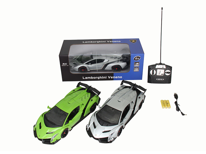 Hot selling 2.4G 1:14 series simulation remote control Lamborghini racing cars with lights Radio Control Toys mini rc car kit