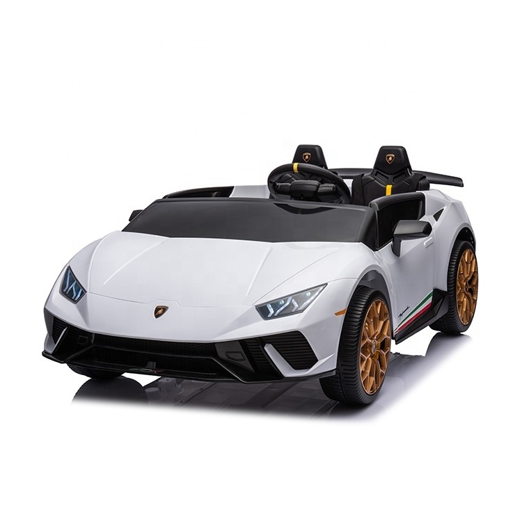 Two seaters licensed lamborghini powerwheels electric car for kids 6-8 years old to drive 24v