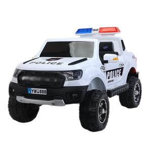 Cool Electric Police SUV Ride On Car For Kids Battery Powered 12v With Remote Controller White Play Black Toy Cars Children