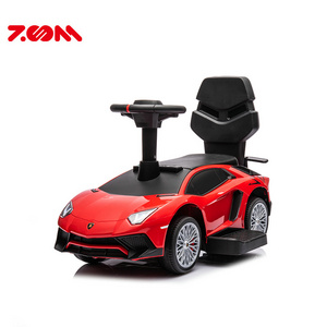 Hot model baby foot to floor car for kids ride on push car Licensed Lamborghini