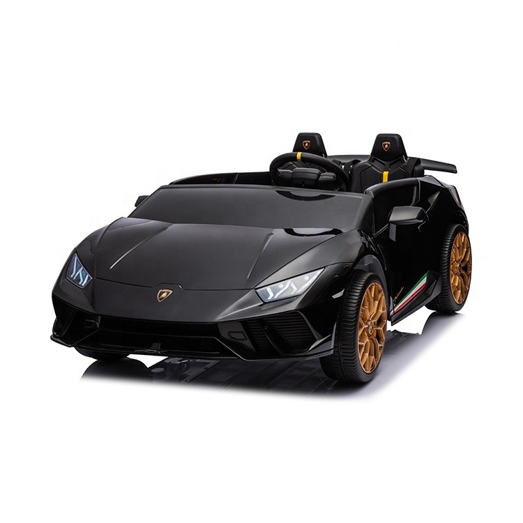 Two seaters licensed lamborghini powerwheels electric car for kids 6-8 years old to drive 24v