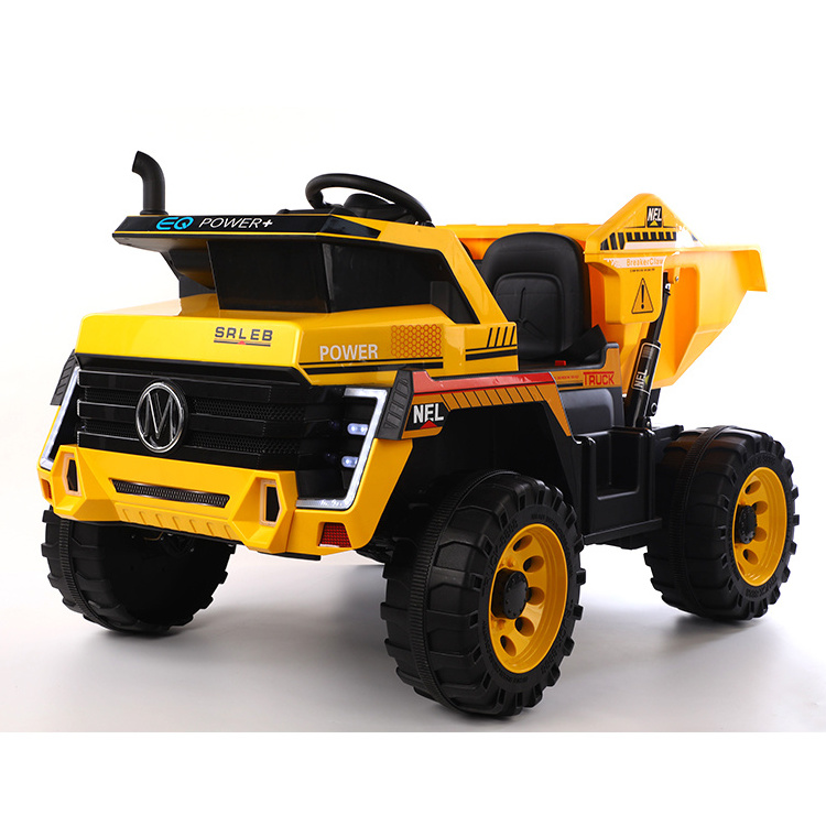 Electric Engineering Dump Truck Child Ride On Car With 12v Battery 4 Motors