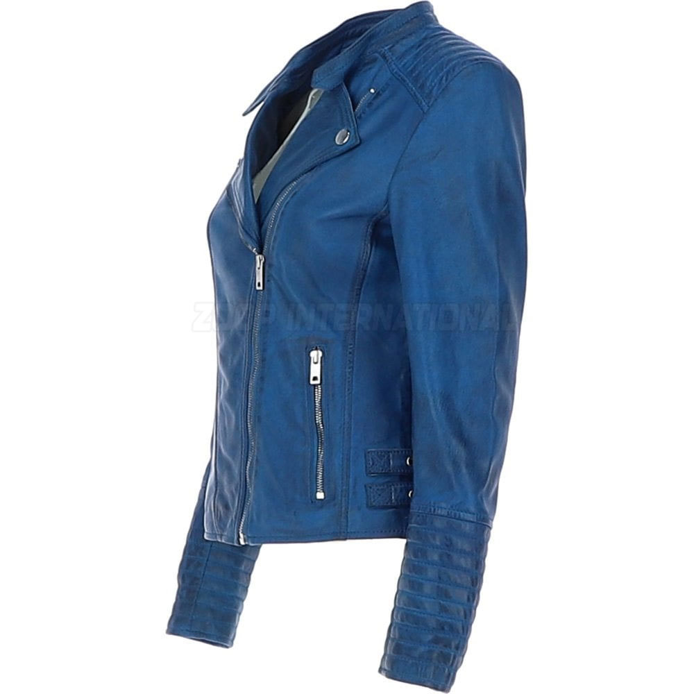 Outdoor Sports Casual Leather Jacket For Women Slim Fit Lightweight Women Leather Jacket For Sale