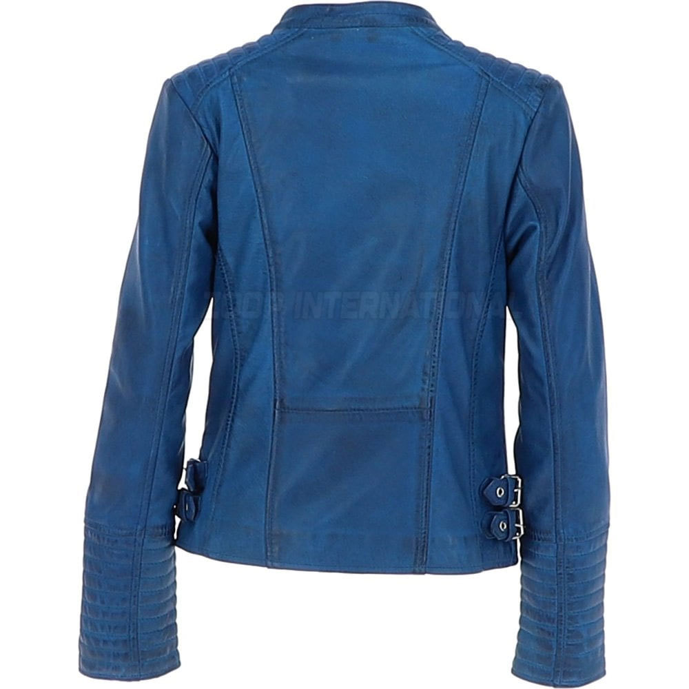 Outdoor Sports Casual Leather Jacket For Women Slim Fit Lightweight Women Leather Jacket For Sale