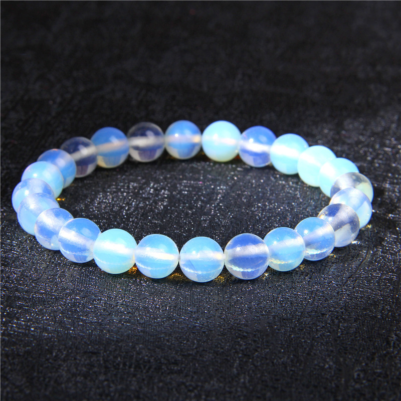 Zooying 8mm Men Gemstone Healing Bracelet Natural Stone Beaded Turquoise Tiger Eye Bracelet for Men