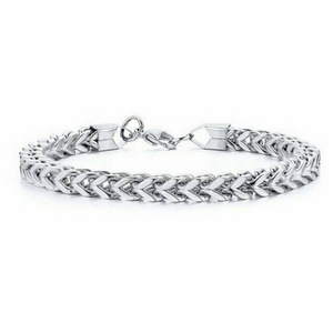 Zooying Stylish Stainless Steel Keel Braided Chain Bracelets Men's Jewelry, Watch Band Style Bangle