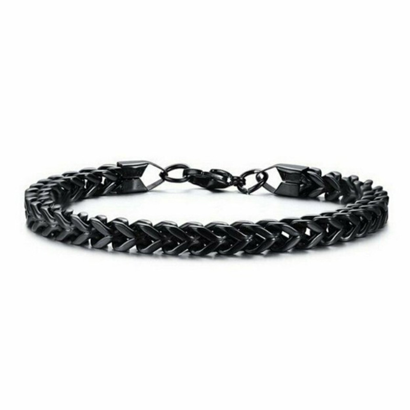 Zooying Stylish Stainless Steel Keel Braided Chain Bracelets Men's Jewelry, Watch Band Style Bangle