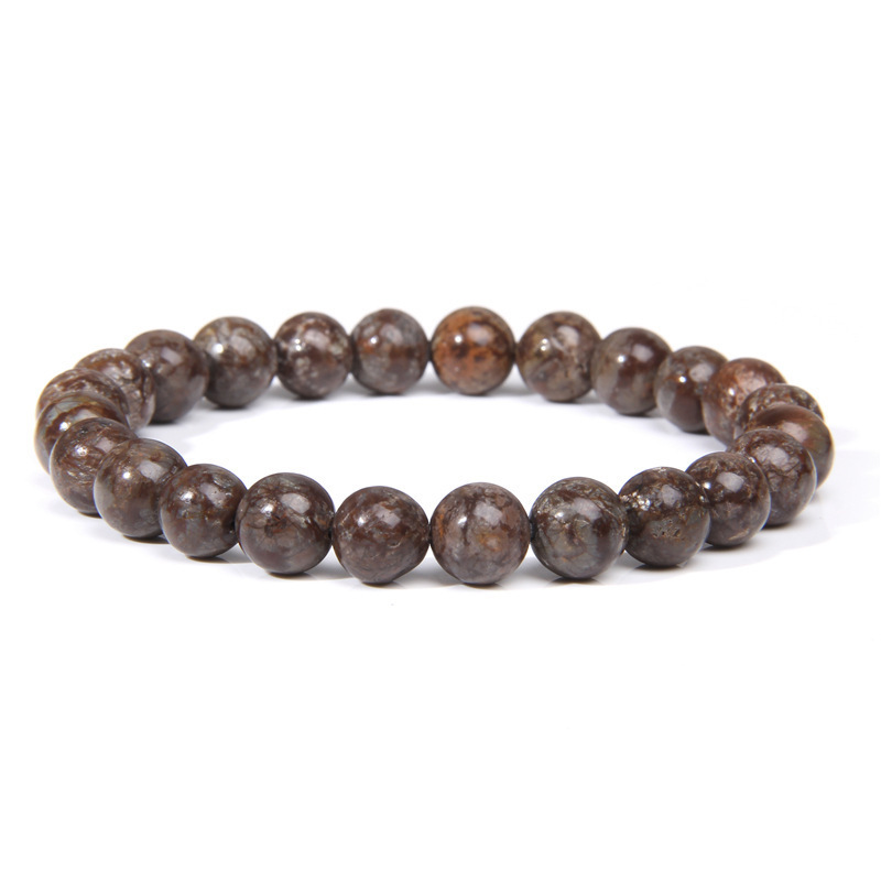 Zooying 8mm Men Gemstone Healing Bracelet Natural Stone Beaded Turquoise Tiger Eye Bracelet for Men