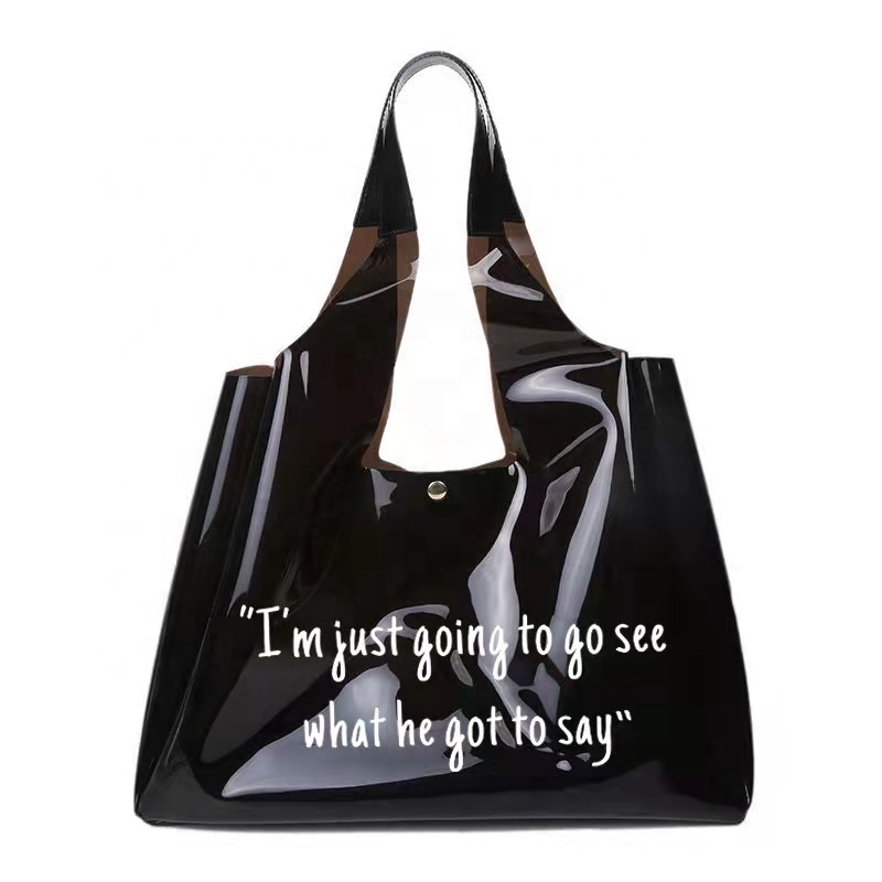 Wholesale  clear plastic PVC vinyl BAG For SHOPPING