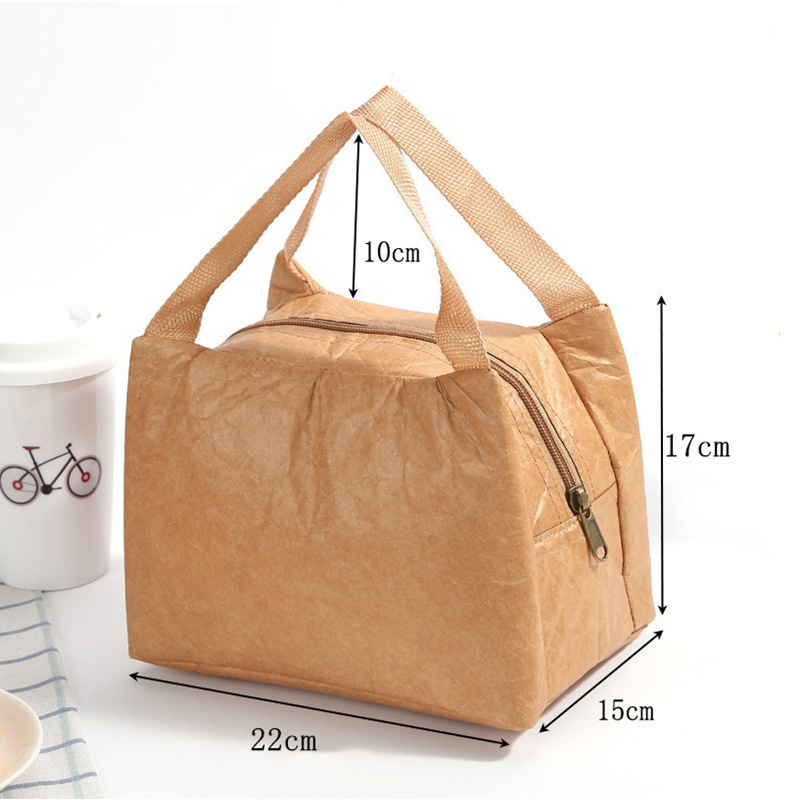 Breakfast food waterproof cooler bag custom lunch bag washable tyvek portable picnic bag for outdoor