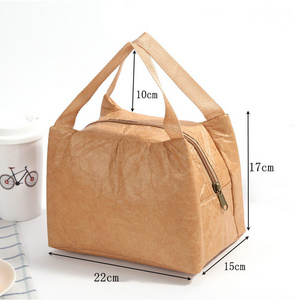 Breakfast food waterproof cooler bag custom lunch bag washable tyvek portable picnic bag for outdoor