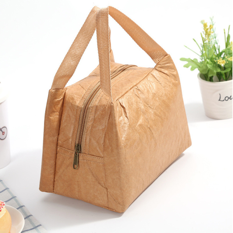 Breakfast food waterproof cooler bag custom lunch bag washable tyvek portable picnic bag for outdoor