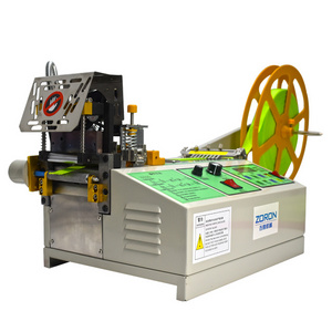 Automatic Satin Ribbon Cutting Machine Woven Label Slitting Machine Fabric Rewinder Machine