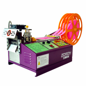 high speed Automatic nylon Polyester  Label Woven Satin ribbon webbing  cutting machine