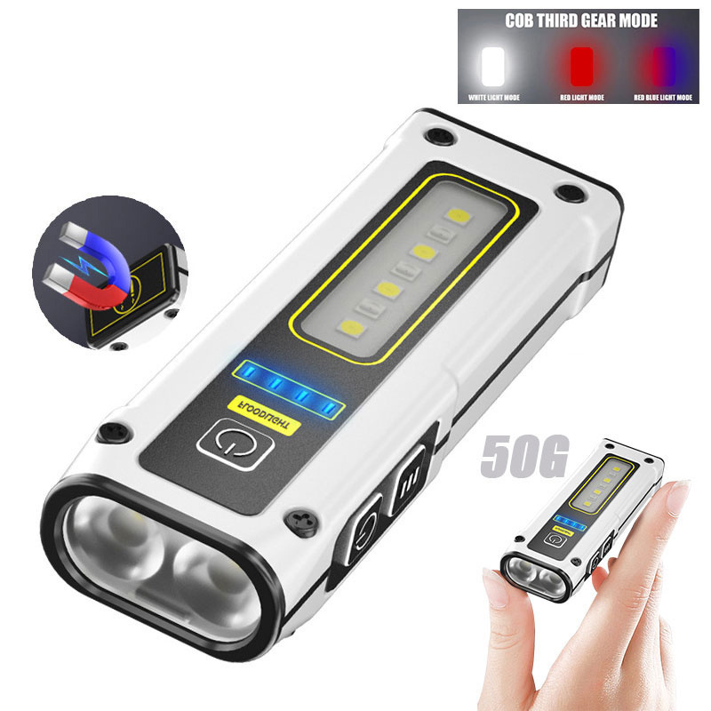 New Design Super Bright Double Led Source Work Lamp 250 Lumen Rechargeable Led Flashlight Torches