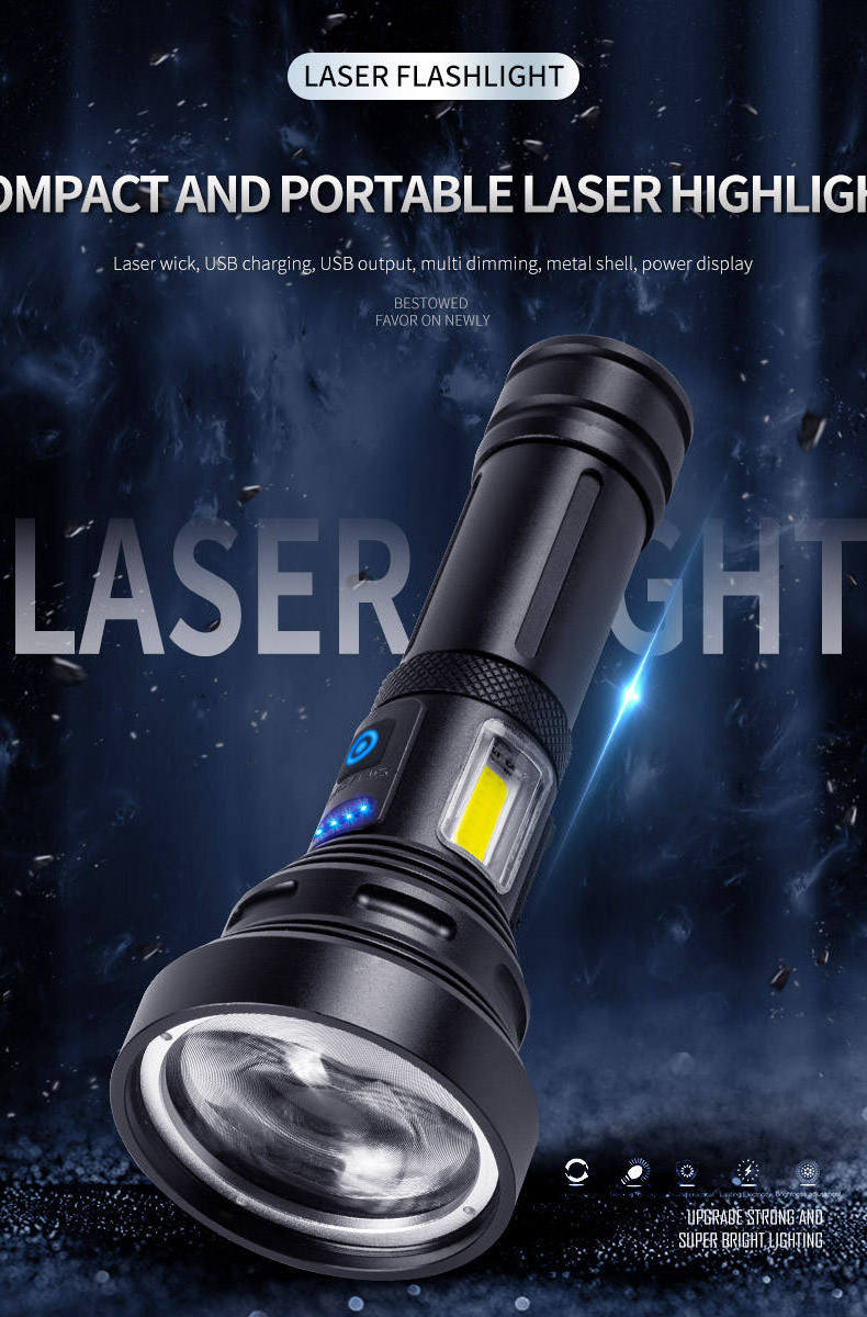 2Km Long Range Underwater Diving Warning Search 300Lm High Beam 10W Led Rechargeable Taschenlampe Waterproof Flashlight