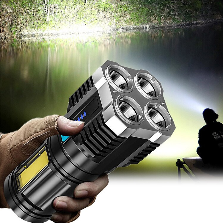 Zoom Flash Light Taschenlampe Linterna High Lumens 100000 High Power Led Torch Super Bright Light Rechargeable Flashlight