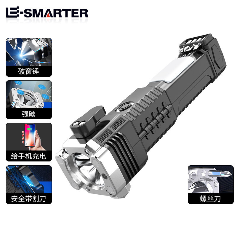 Portable Lifesaving 5000K Ip66 Strong Emergency Work Light 100000 Lumens Waterproof Touch Light Led Torch Solar Flashlight