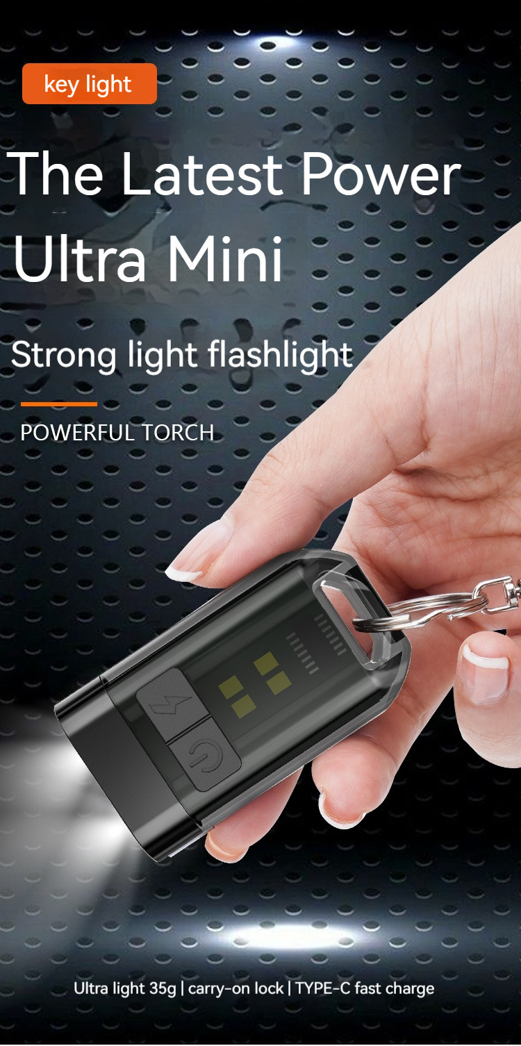 Multi-Function Usb Rechargeable Pocket Tiny Waterproof Magnetic Mini Keychain Led Flashlight