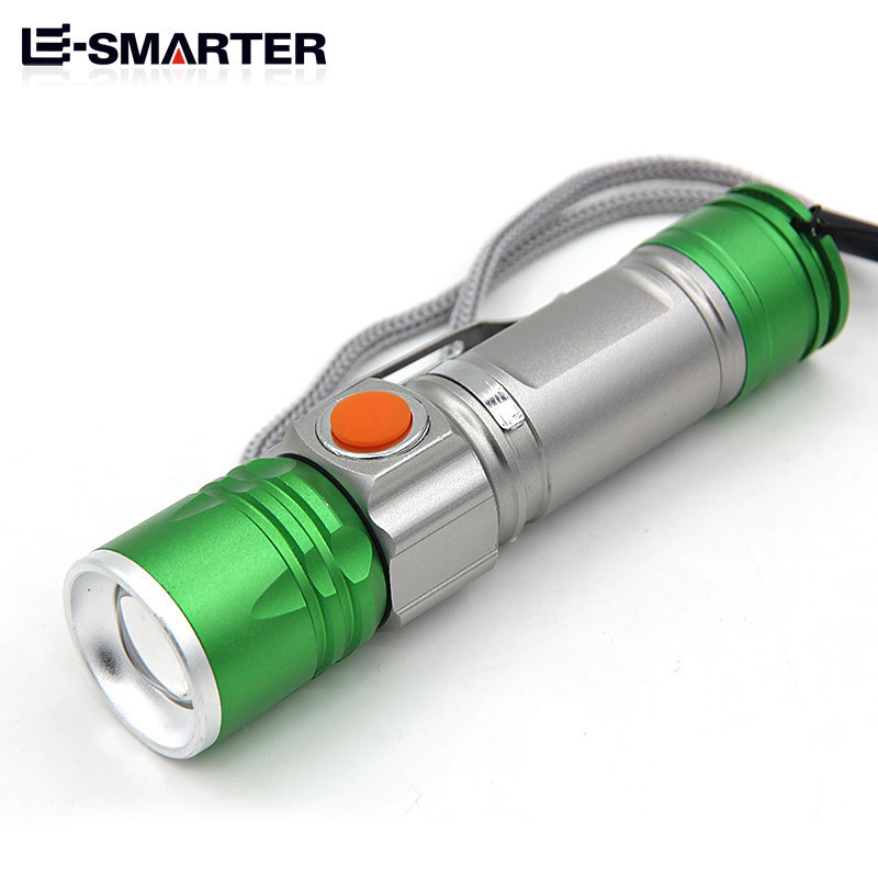 T6 Led Torch Rechargeable 18650 Built-In Battery Waterproof Flash Light 3000 Lumen Self Protect Mini Zoom Keychain Flashlight