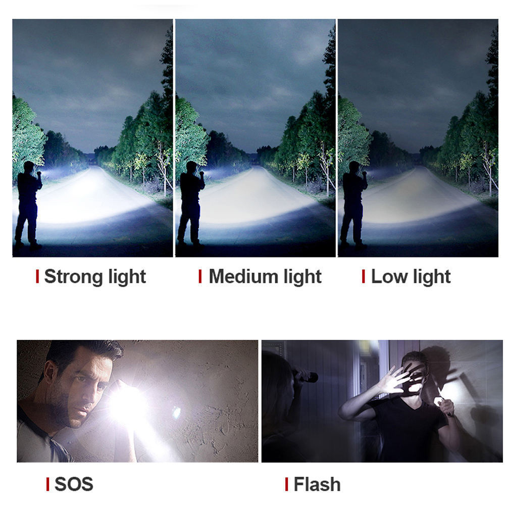 Super Bright Flash Light Led Mini Diving Rechargeable High Lumens Waterproof Powerful Camping Linterna Flashlights & Torches Fla