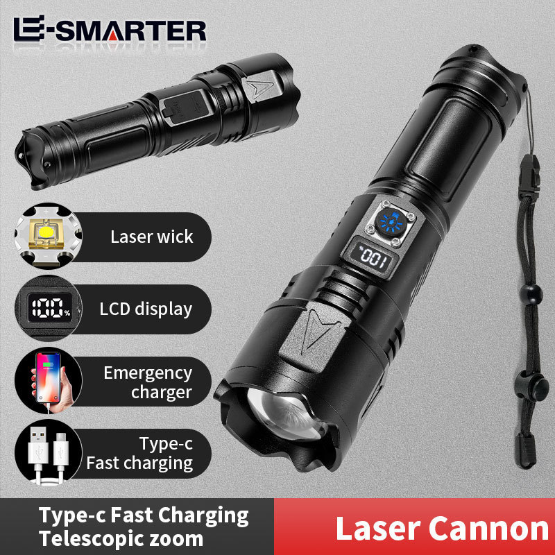 Powerful 30W Waterproof Camping Outdoor Tactical Torch Flash Light Diving High Lumens 100000 Flashlights